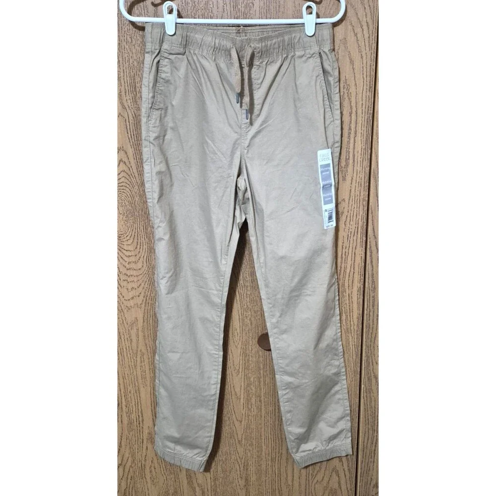 Falls Creek Boys Teens Beige Pull On Jogger Elastic Waist Size XL 14-16 NWT
